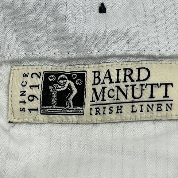 Linen Shorts Nordstrom Baird Mcnutt Irish Linen Blue Flat Front - Picture 4 of 7